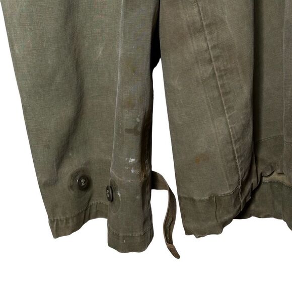 Vintage 1940s WW2 USN Navy Foul Weather Anorak Deck Pullover Jacket Medium - Picture 5 of 12